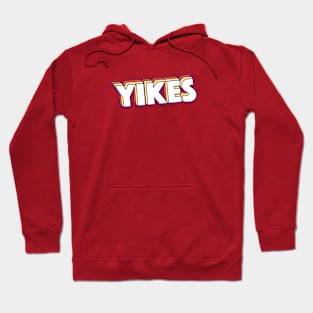 Retro Yikes Word Art with Stripes Hoodie